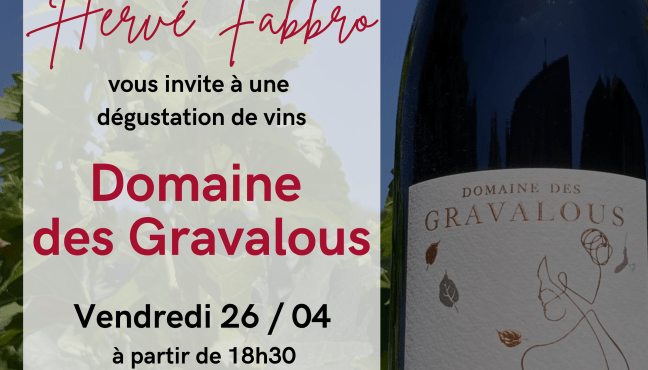 Dégustation des vins du Domaine de Gravalou à Cahors... Le 26 avr 2024