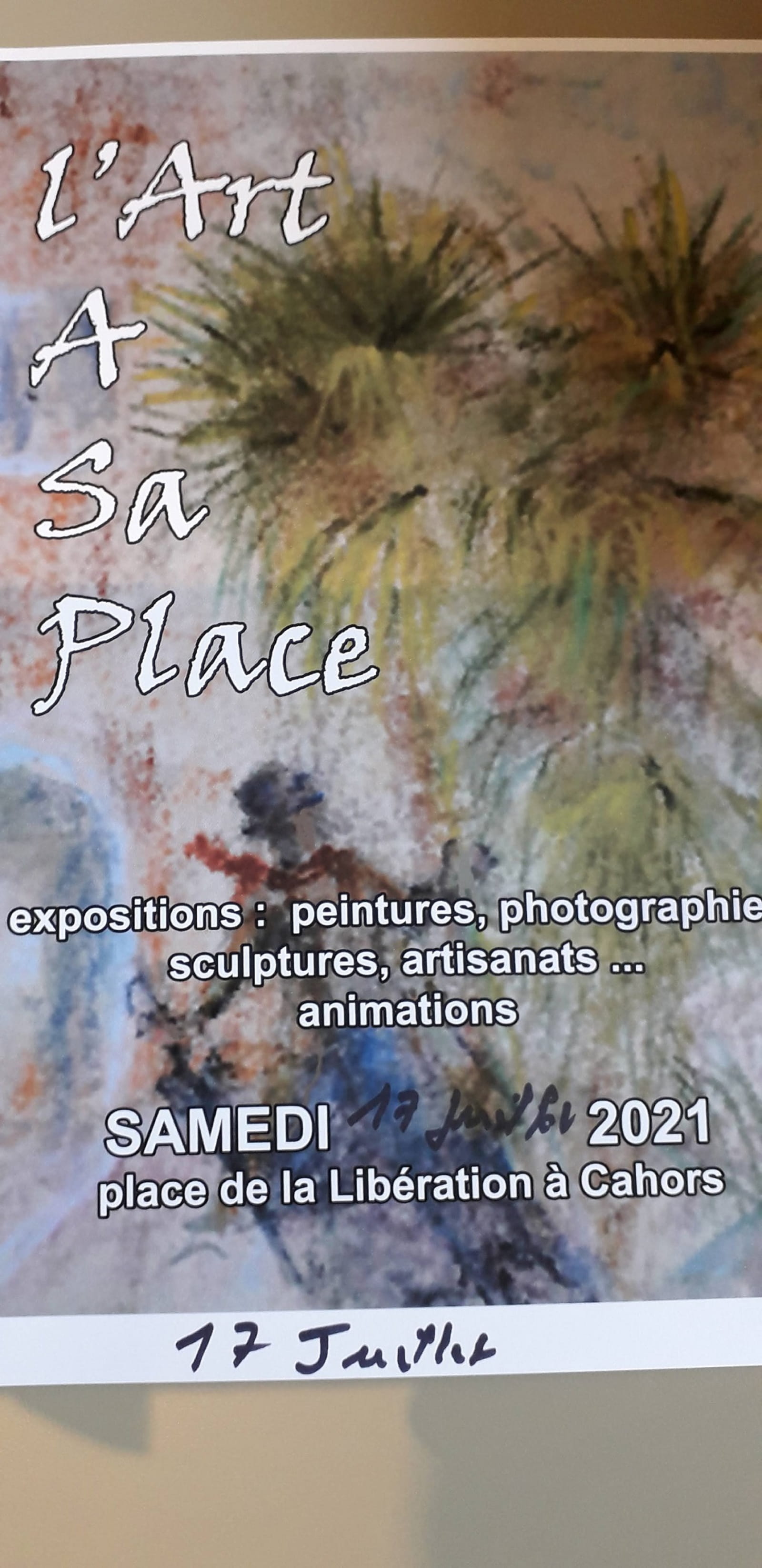 » ANNULATION » Exposition « l’Art à sa Place » | Cahors - Valle del Lote