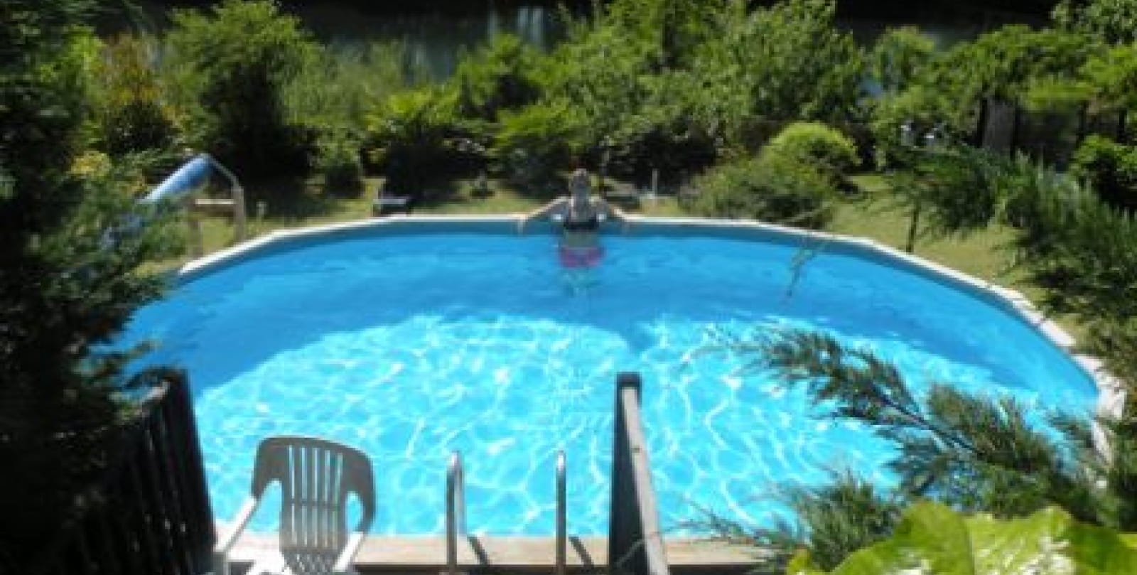 privé zwembad, 7,30 x 4,60 m (tuin niveau 1)